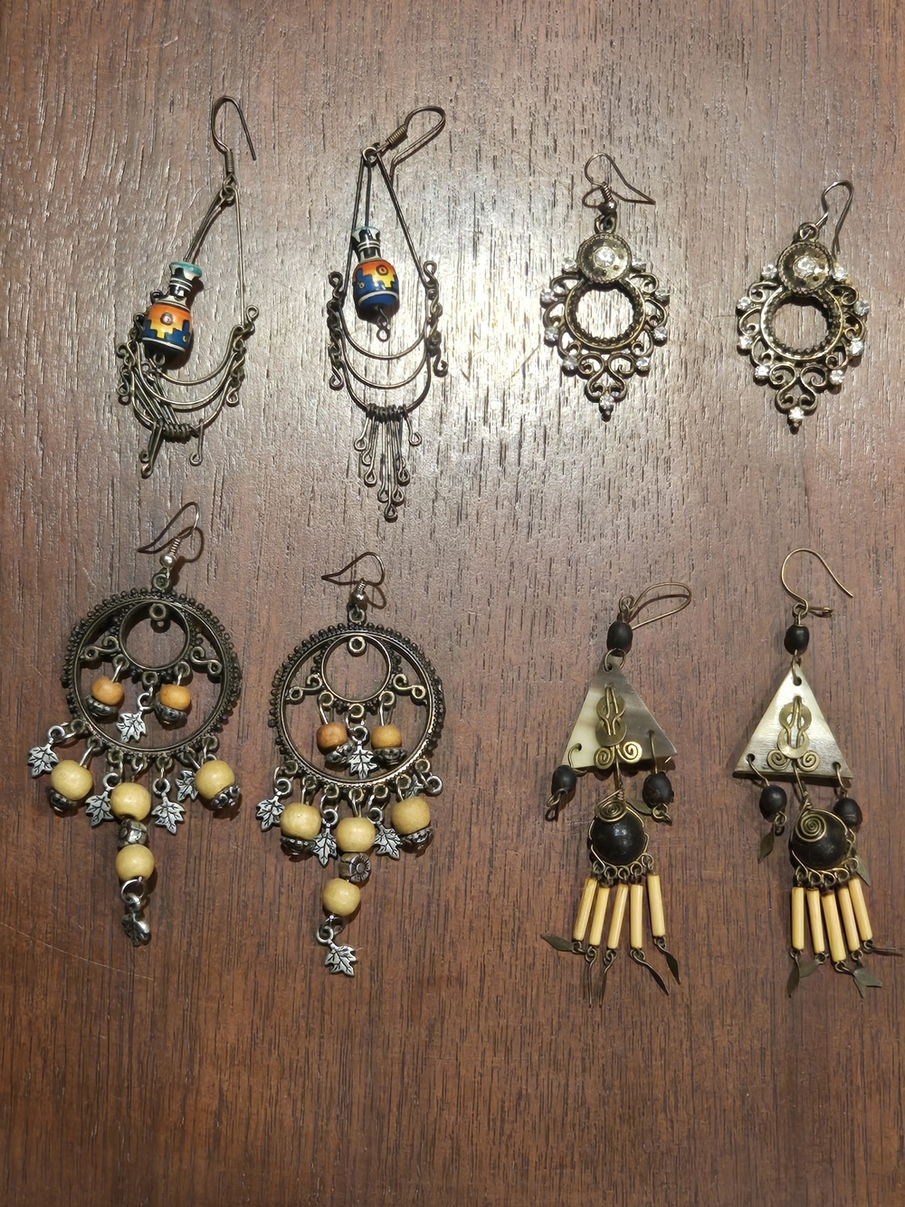 Set Of 4 Bohemian Earrings
